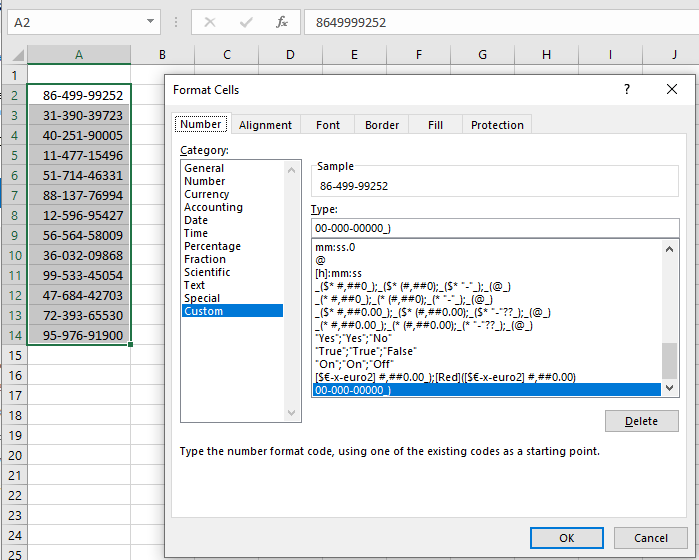 Excel - Convert string of numbers to a different format - Microsoft Q&A