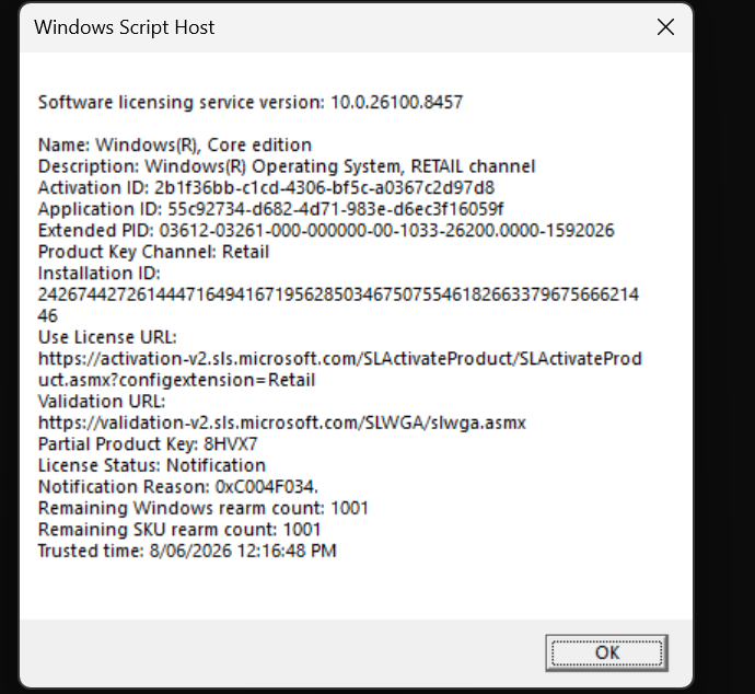 Windows 11 Error code 0xC004F211 on my Acer SP314-54N Laptop ...