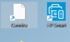Capture d’écran icone blanc sur bureau