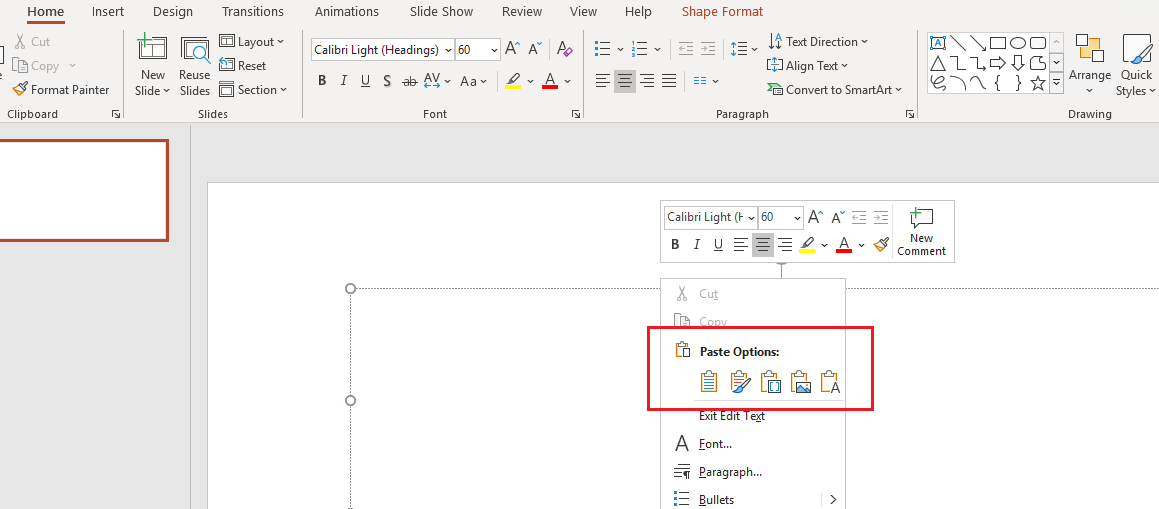 Excel not pasting to power point - Microsoft Q&A