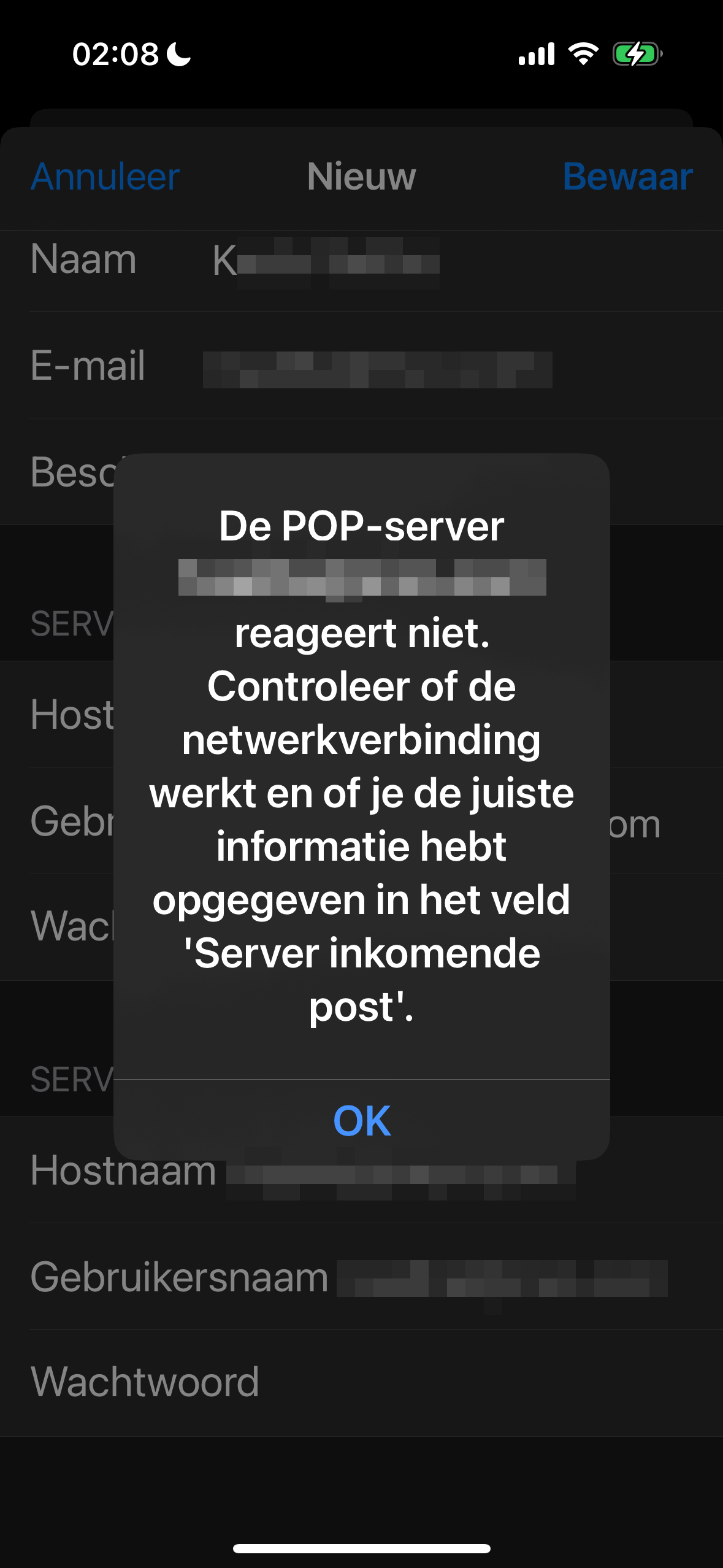 I can't log in to my mail on my iPhone and am redirected to login ...