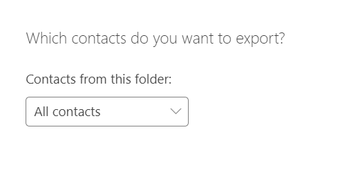 Export Names from a Contact List in Outlook.com - Microsoft Q&A