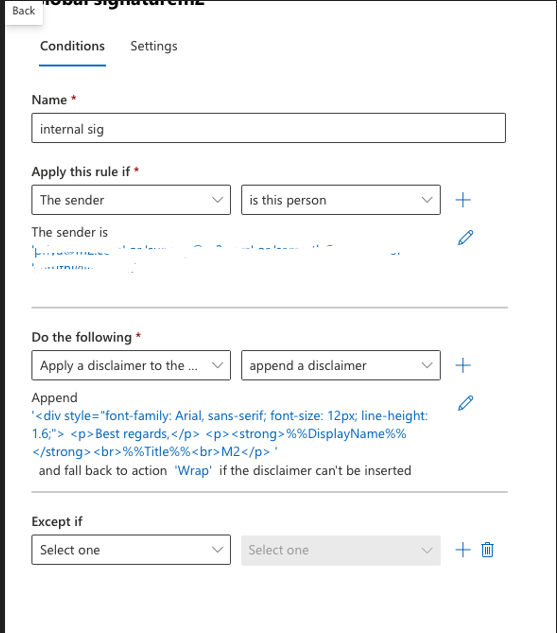 Issue with email signature global. - Microsoft Q&A