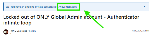 Locked out of ONLY Global Admin account - Authenticator infinite loop ...