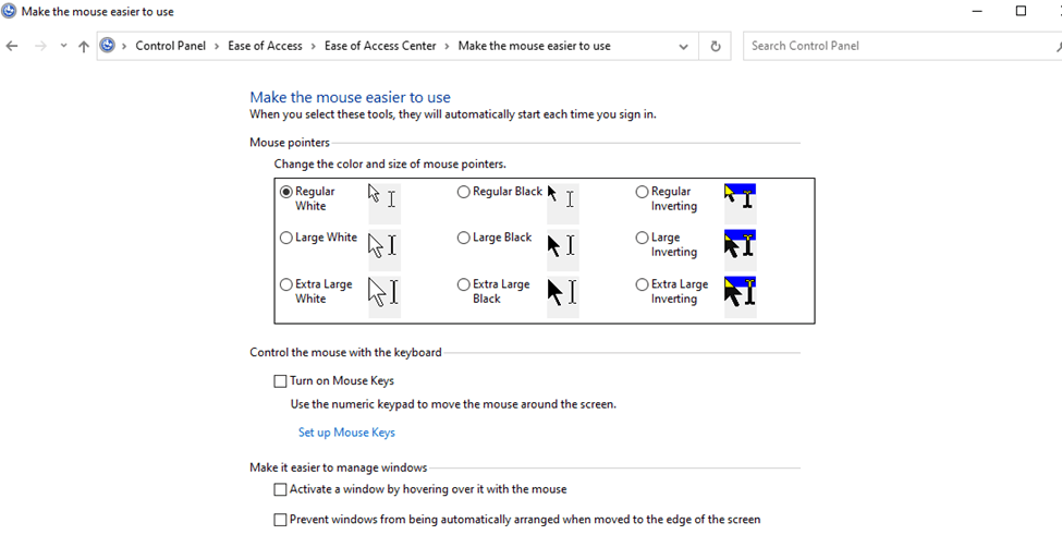 Any ideas what might be causing the cursor to always remain a pointer ...