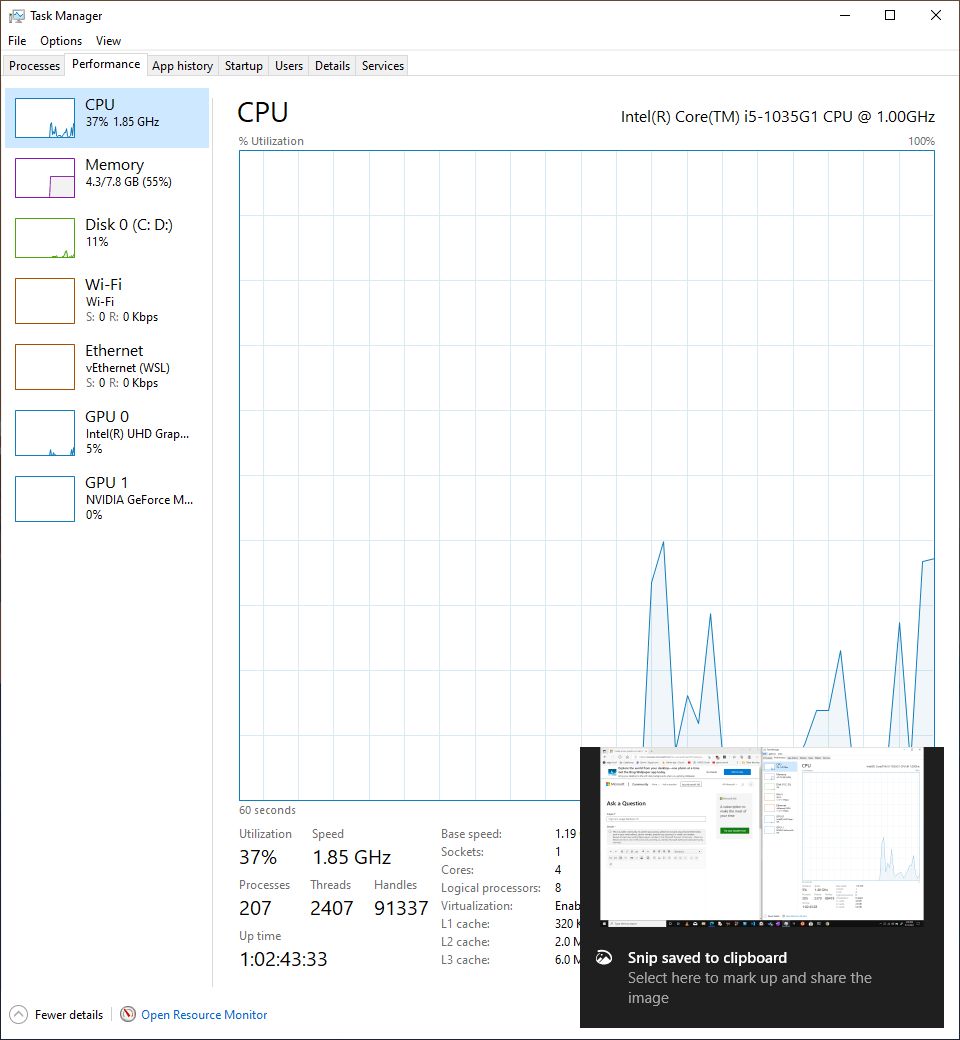 High ram usage Windows 10 - Microsoft Q&A