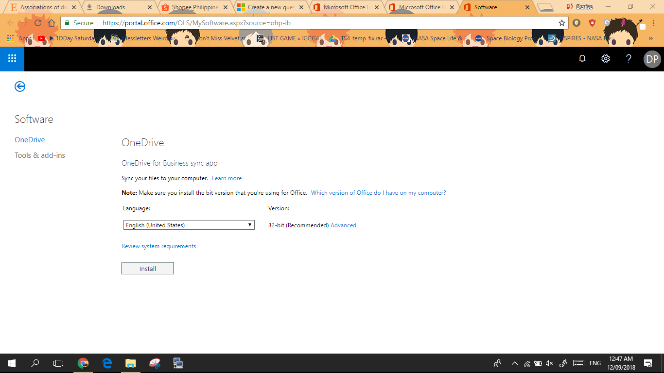 I don't see the Install Office 2016 button - Microsoft Q&A