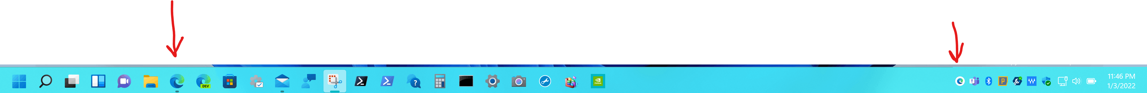 Taskbar icon for MS Edge bar disappears from system tray when closing ...