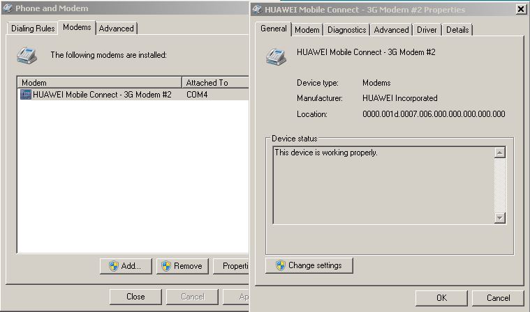 633 error modem is already in use or not configured properly (Window 7 ...