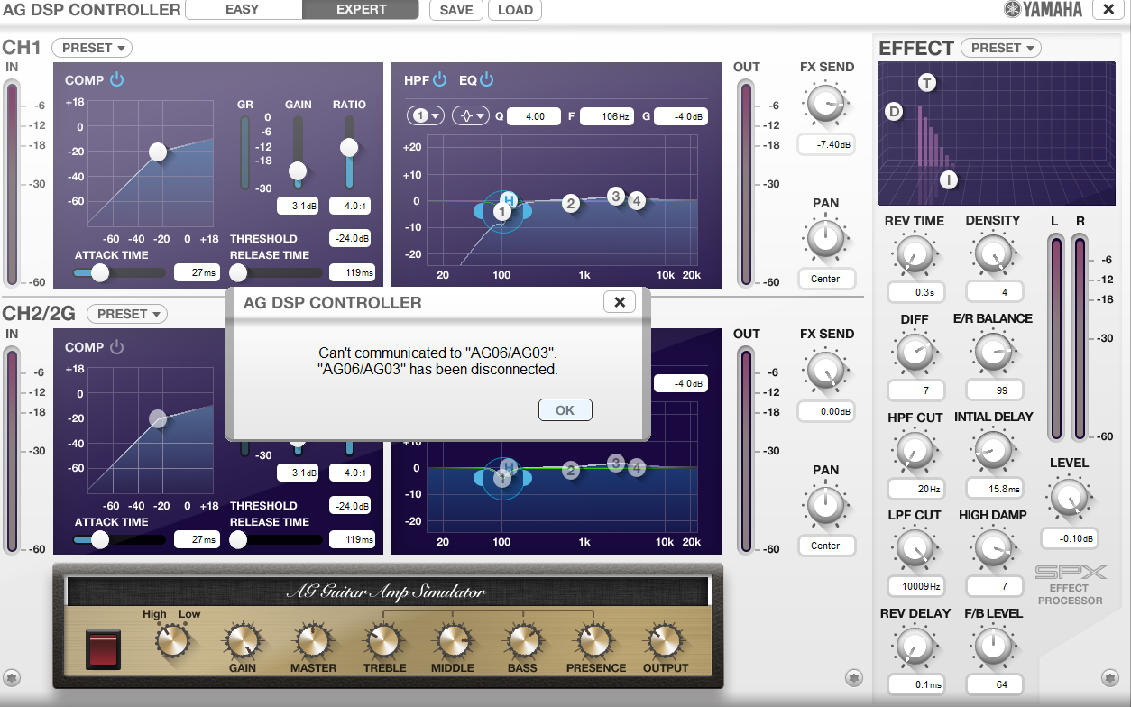 Yamaha AG06 Mixer - Windows 10 not using the proper Yamaha