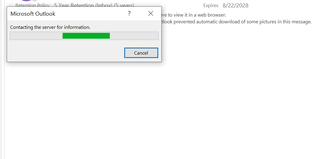 how to stop the window contacting the server for more information ...