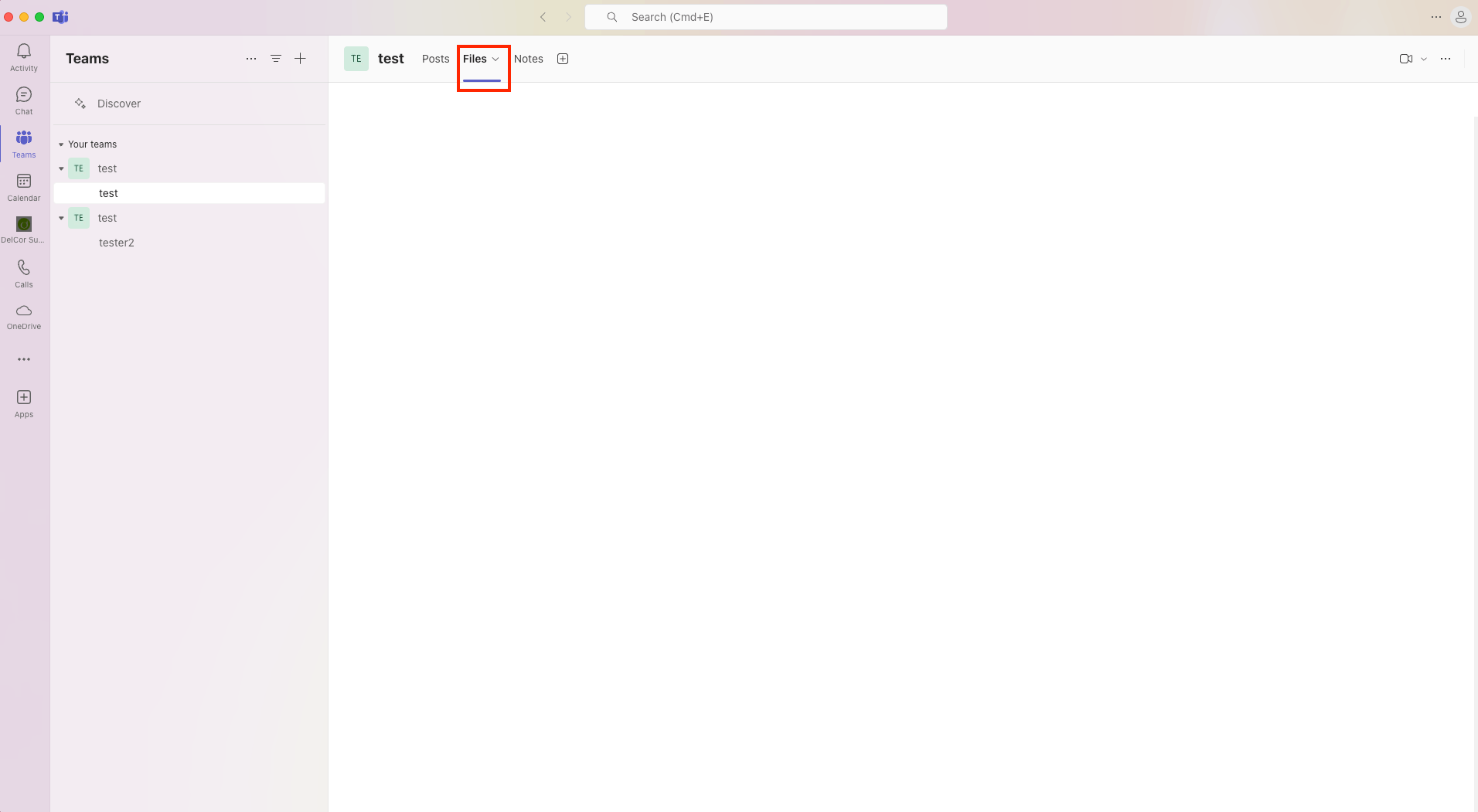 Teams App "Teams" sidebar feature not displaying the "Files" tab ...