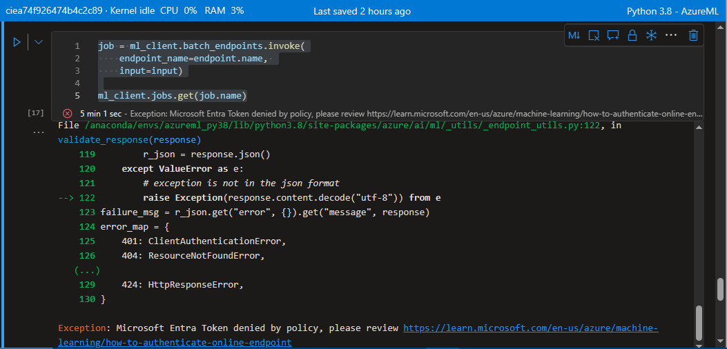 Issue when running a command - Microsoft Q&A