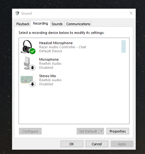 My headset microphone stopped working after reinstalling windows 10 ...