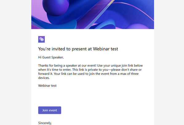 Webinar set-up: the app requires that I 