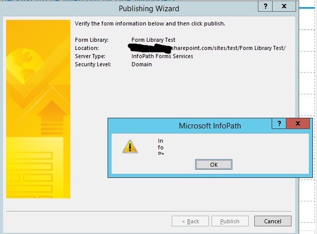 Infopath 2013 won't publish the Sharepoint 2016 - Microsoft Q&A