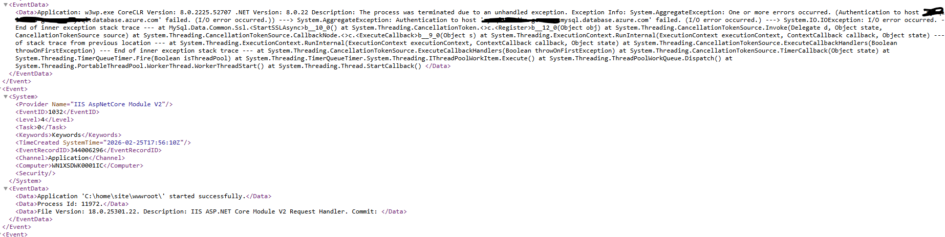 Error 5xx and especially Error 500.30 application fail to start - No ...