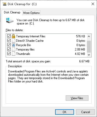 Adding All Disk Cleanup Settings to Manually Clean up the Unneeded ...