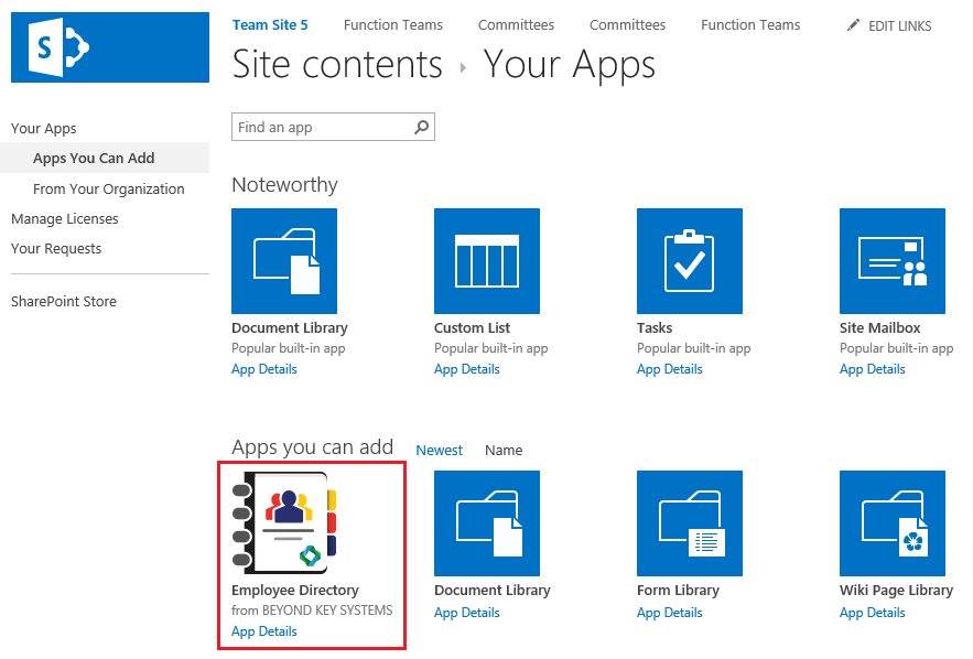 SharePoint Online tiles - Destination for 'Store' - Microsoft Q&A
