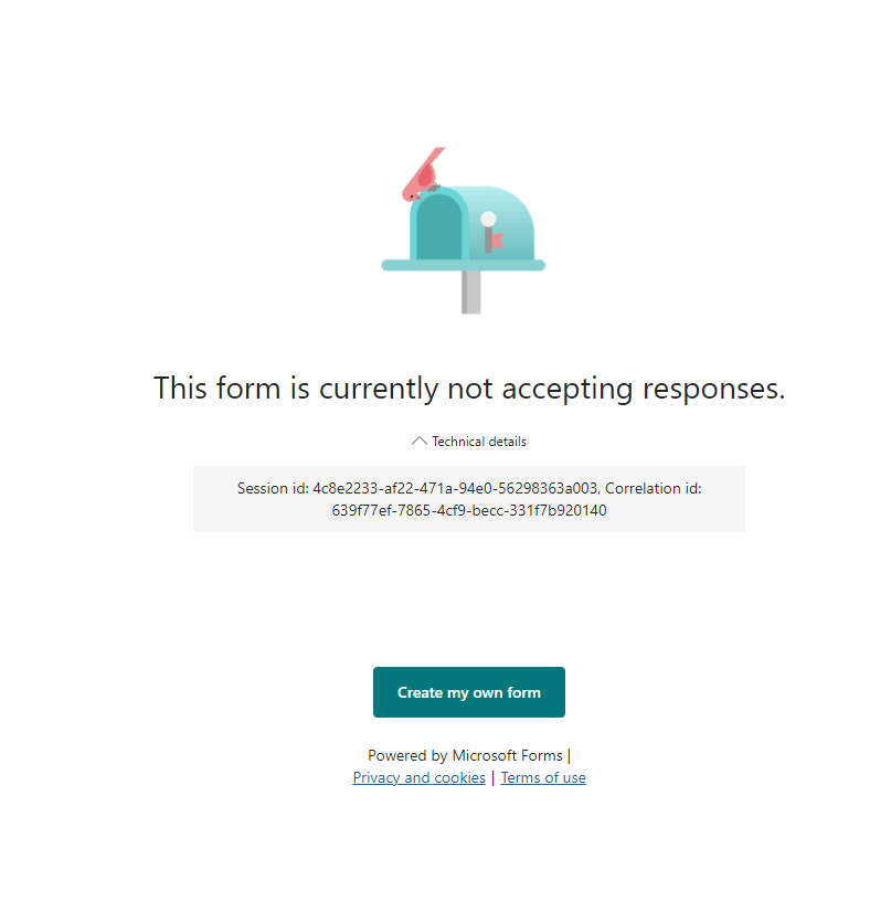 I am unable to collect responses in Microsoft Forms - Microsoft Q&A