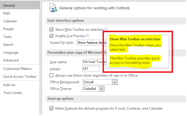 In Outlook 2016 what's the difference between quick access toolbar ...