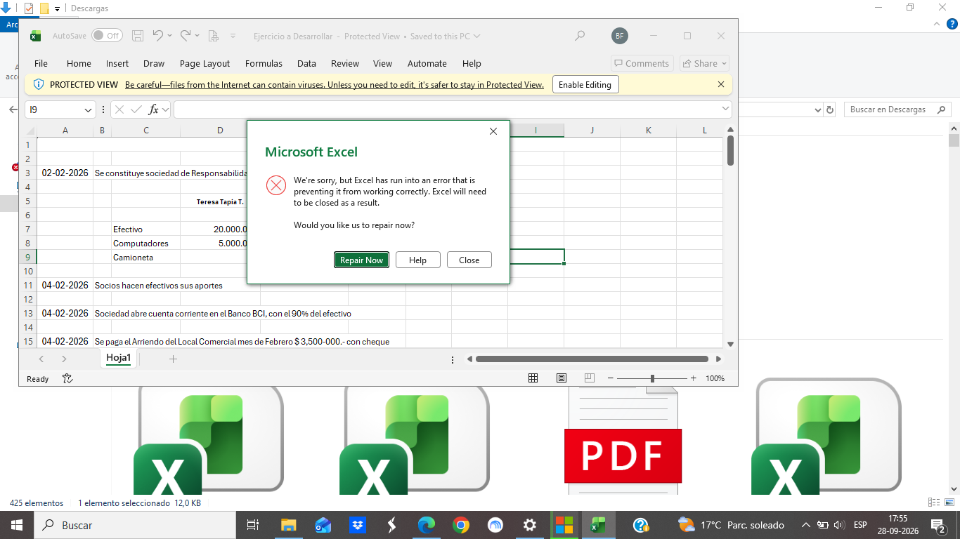 como solucionar este error al abrir excel - Microsoft Q&A