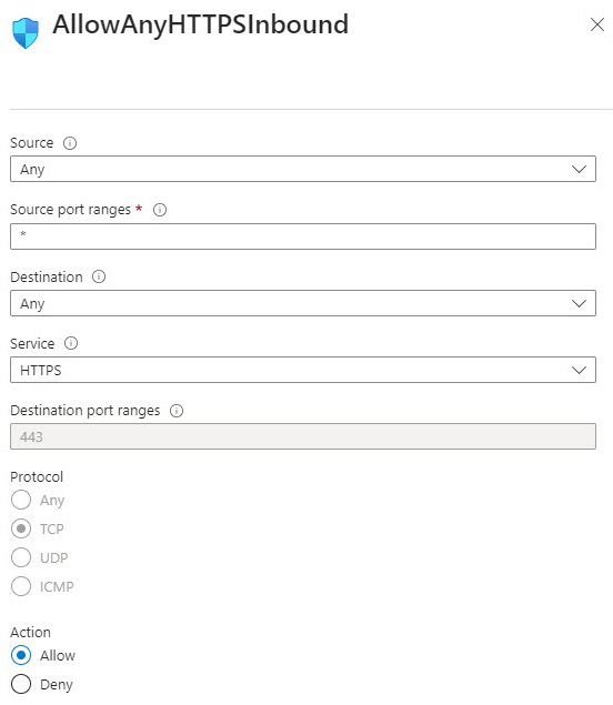 azure nsg allow https