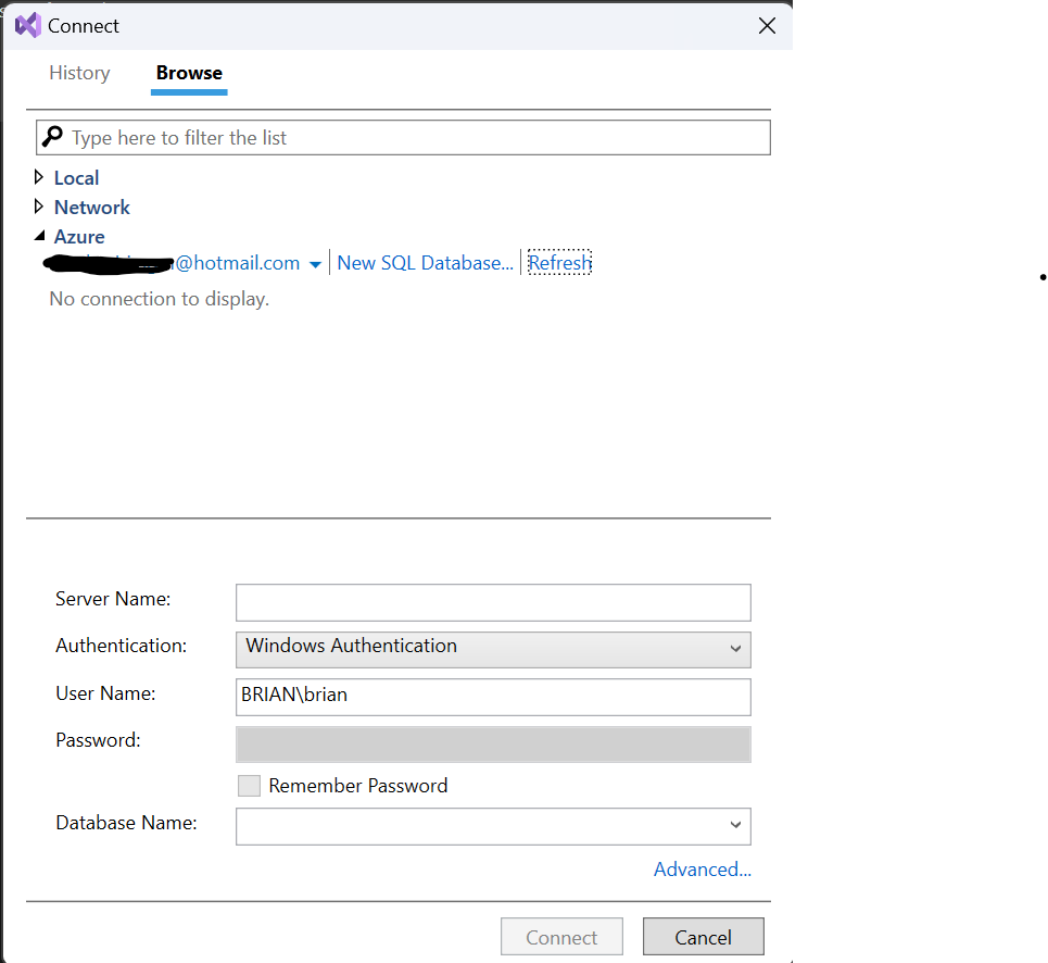 connect-to-azure-sql-server-from-visual-studio-2022-microsoft-q-a