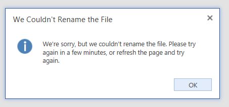 Can't rename document in Word Online from SharePoint Online ...