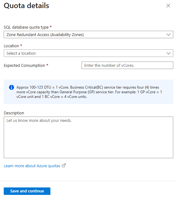 quota details flyout