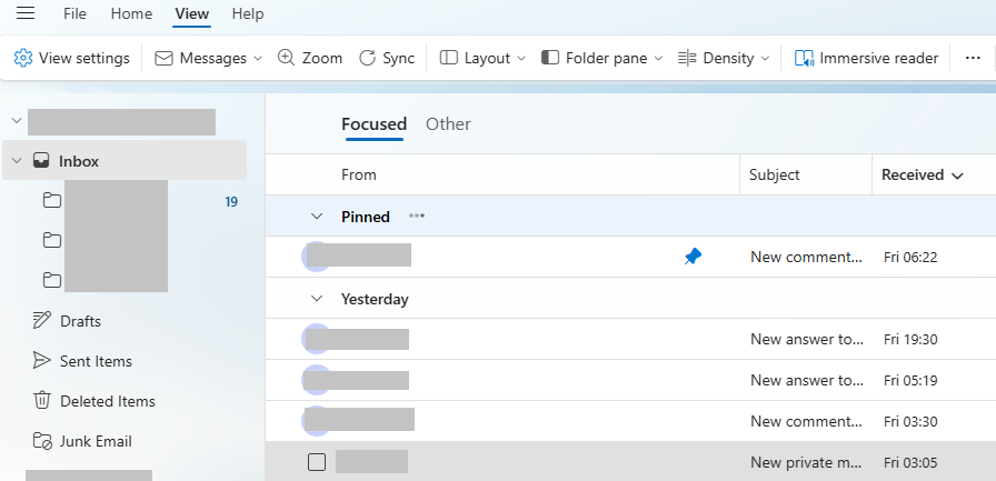 Unreadably Small Font in Outlook Inbox Message List - Microsoft Q&A