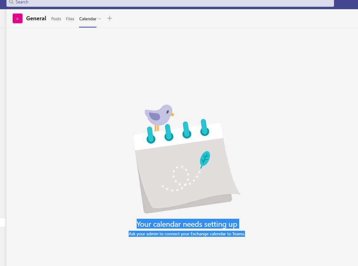 How do I connect exchange calendar to teams. Error: Your calendar needs ...