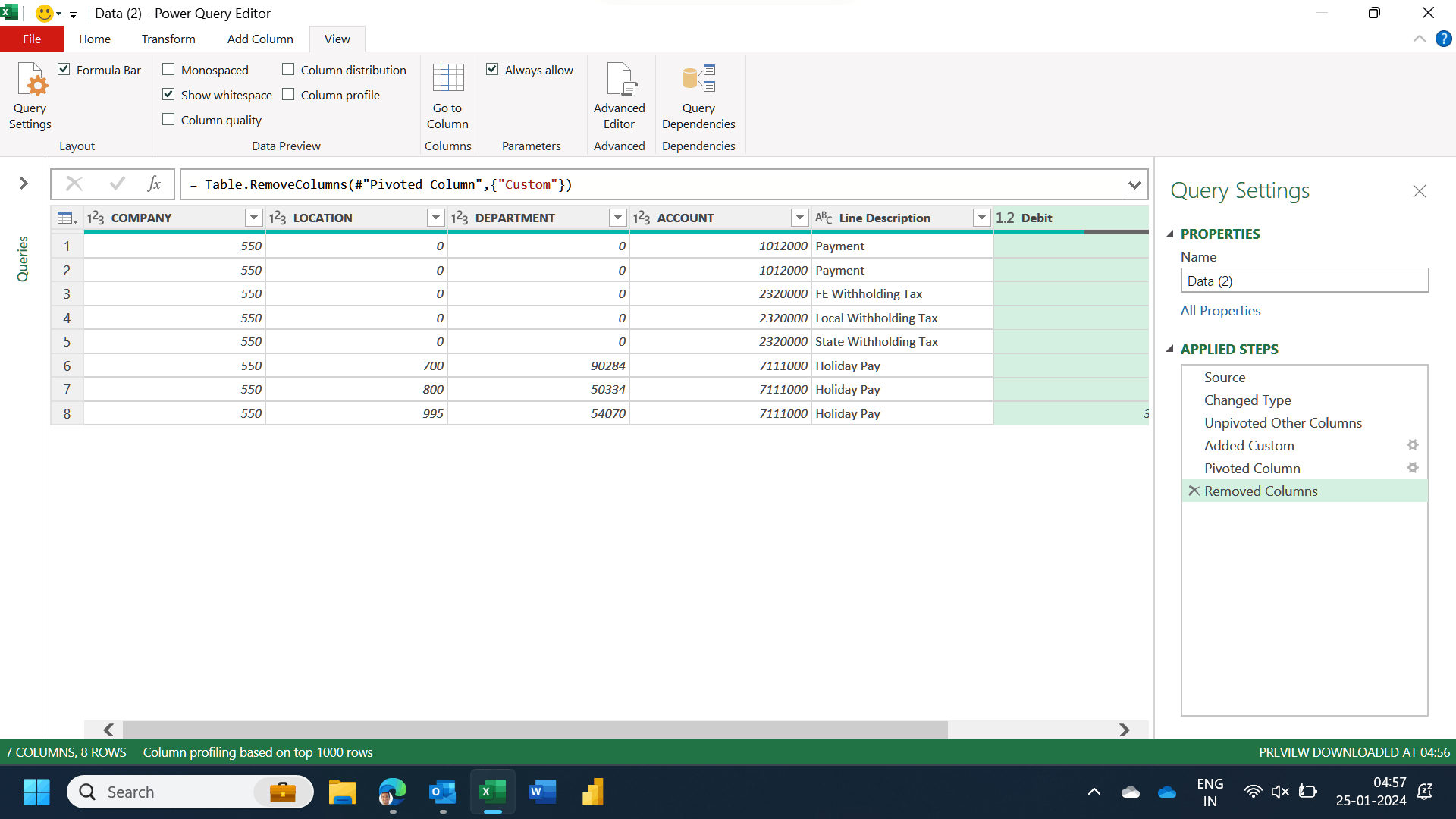 Combining amounts in similar rows in power query - Microsoft Q&A