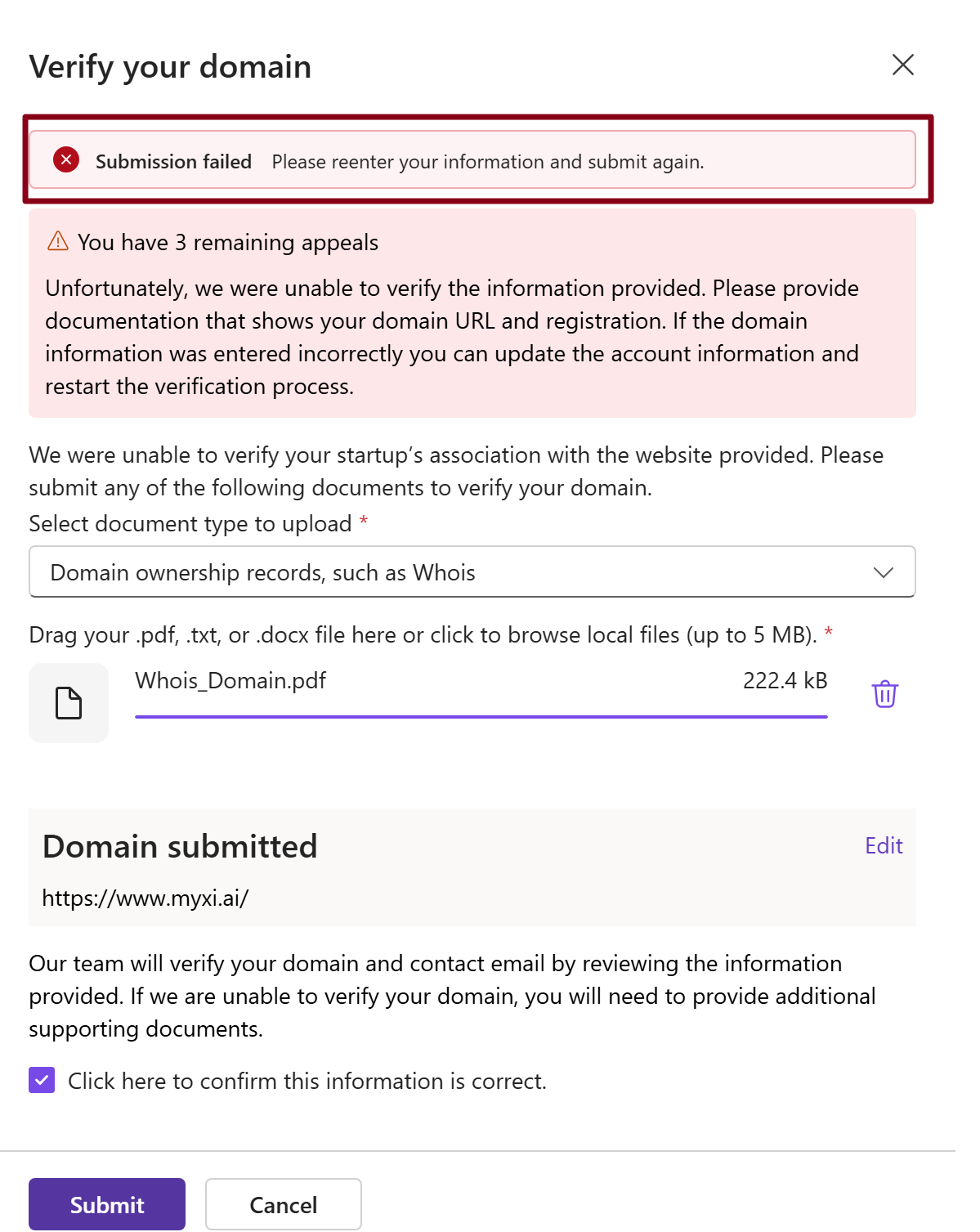 Domain Verifications