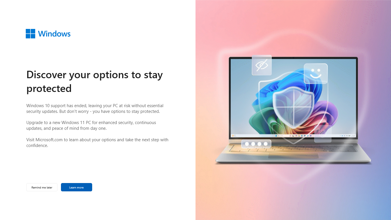 How to stop reminder screen to upgrade to Windows 11 when my PC won't ...