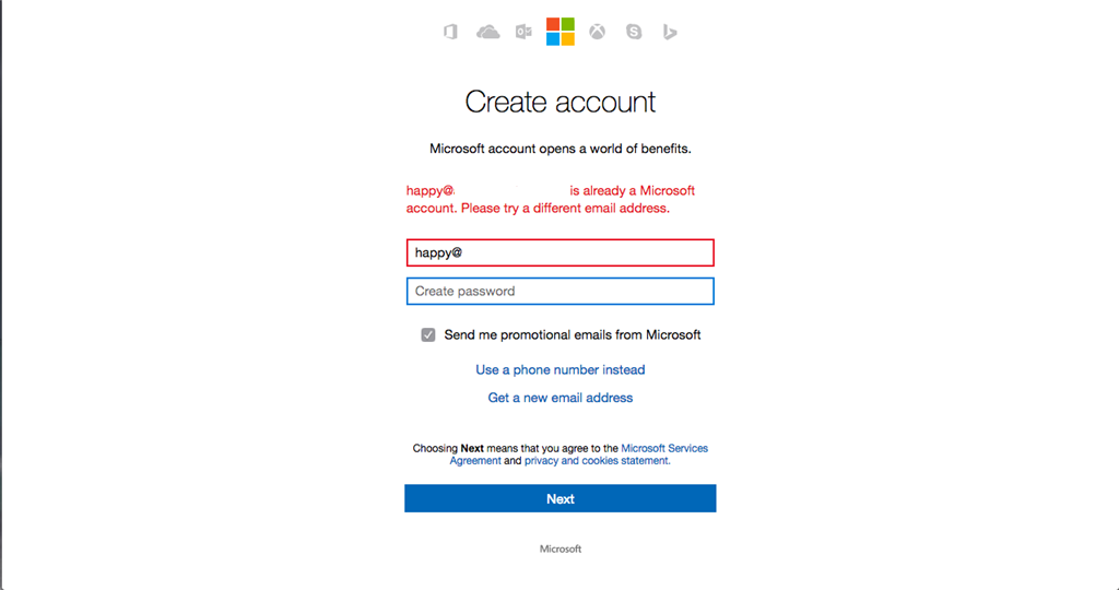 Unable to create new Microsoft account for sharepoint share - Microsoft Q&A