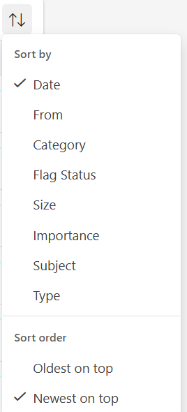 sorting emails in outlook to date order - Microsoft Q&A