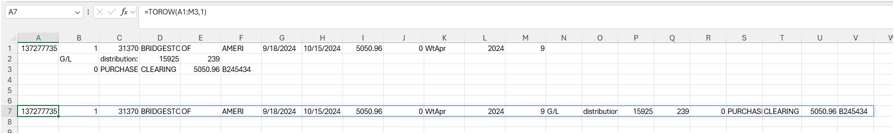 How do I get the 3 rows of data into one row so that I can filter the ...