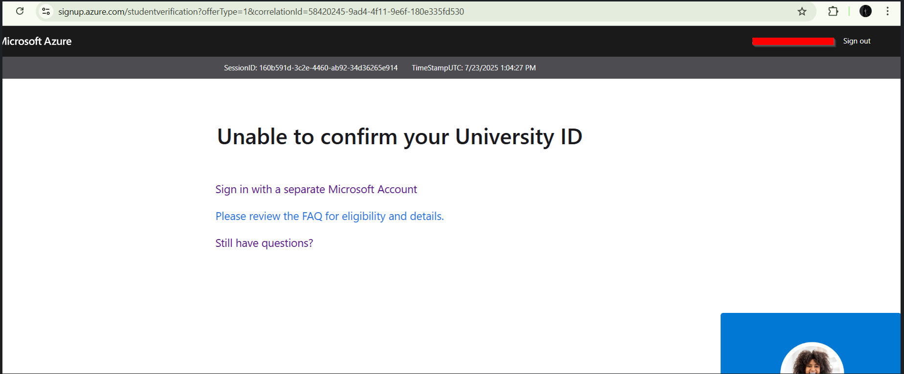 azure for students - Microsoft Q&A