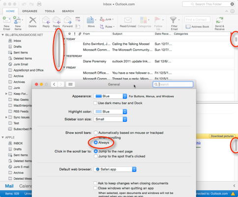 Scrollbar in Outlook for Mac 15.3 - Microsoft Q&A