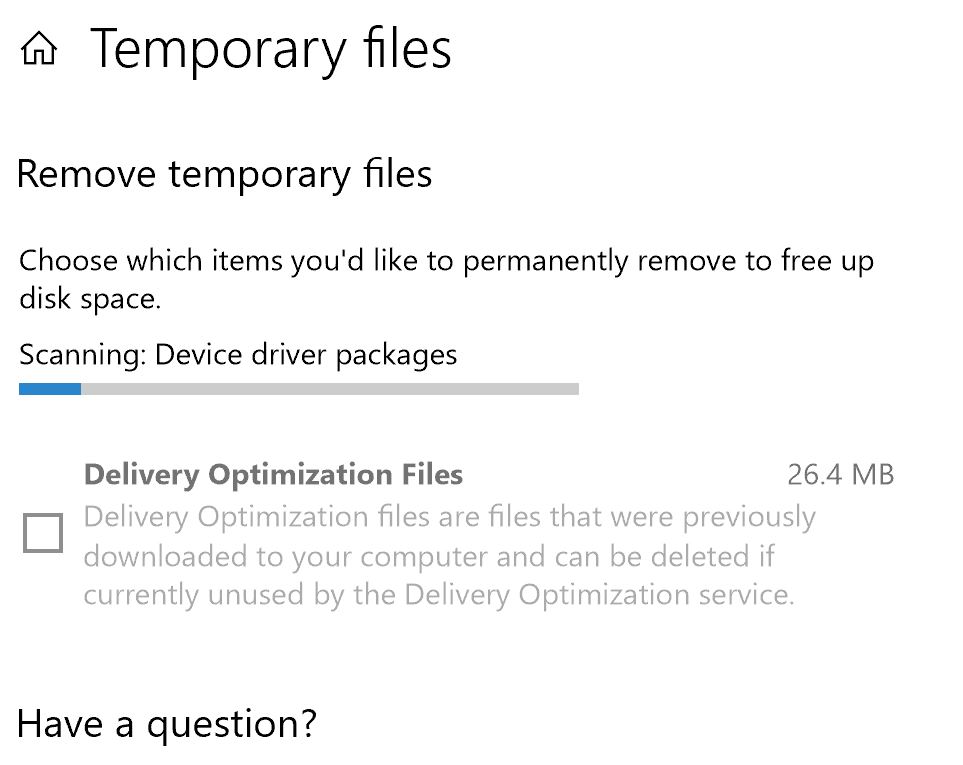 Win 10 April update--hard drive now constantly filling up with temp ...