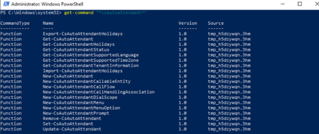 Teams Powershell: Create and configure Auto Attendant - Microsoft Q&A