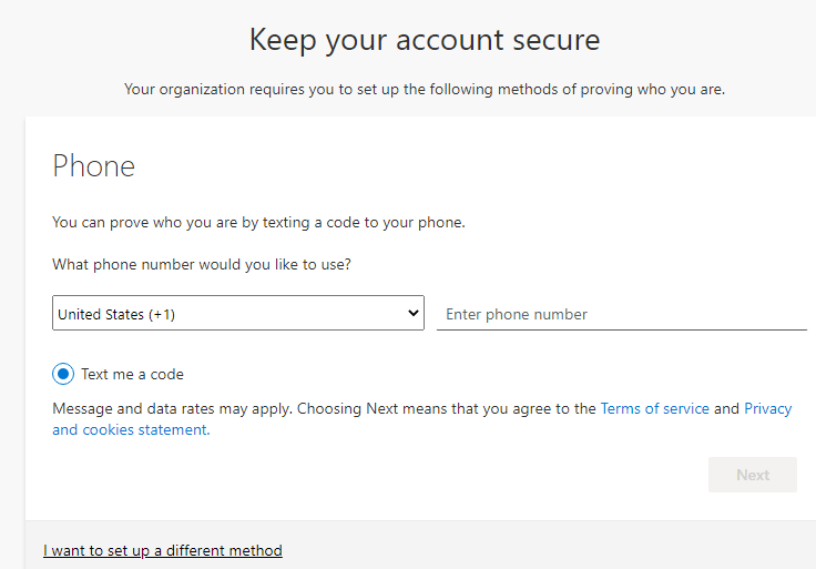 Security defaults setting for your Company tenant will be turned on ...