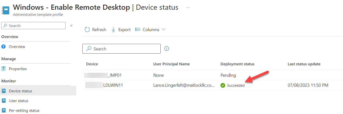 RDP Not Enabled on Windows 11 INTUNE JOINED PC - Microsoft Q&A