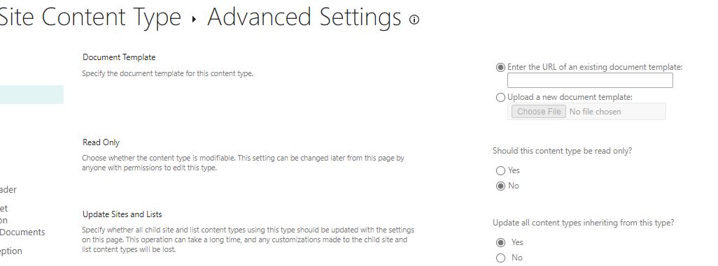 Cannot upload files through document content type to SP online document ...