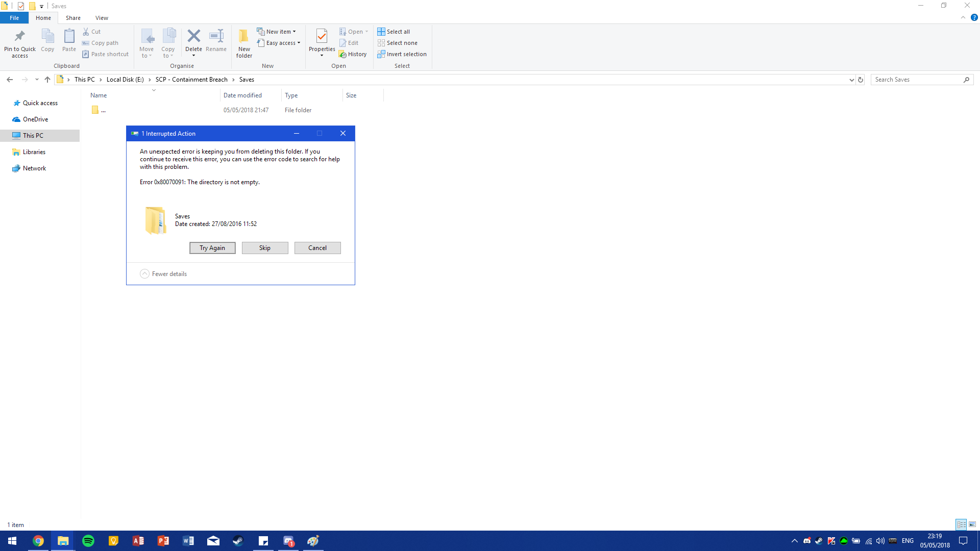 Unable to delete folder named "..." - Microsoft Q&A