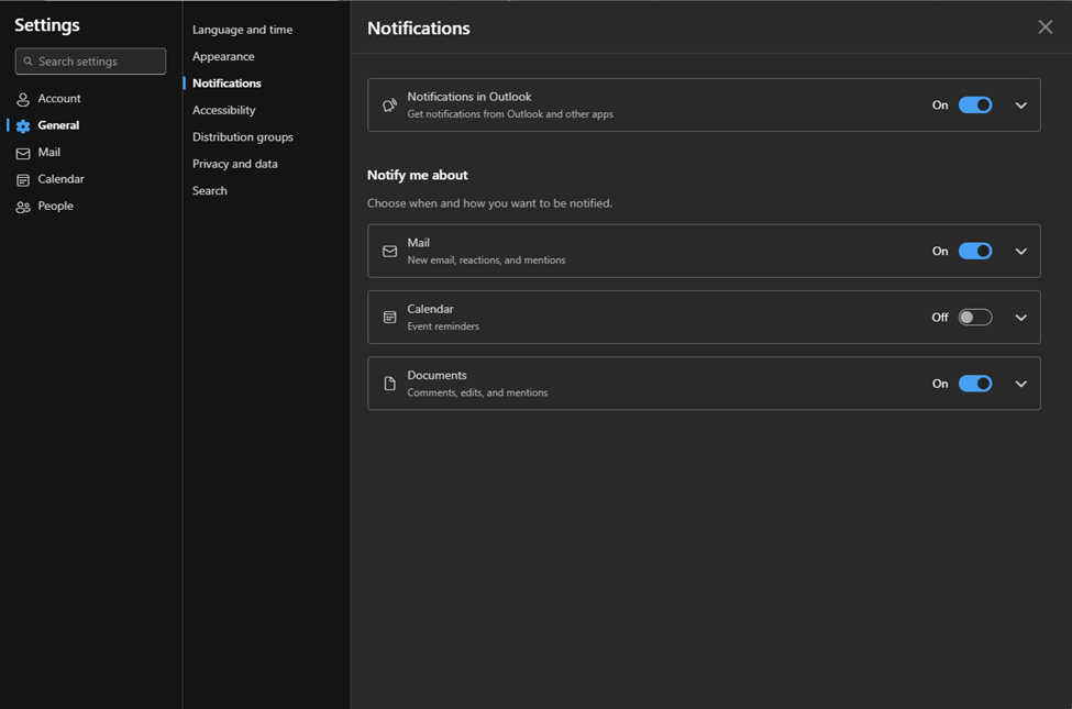how to enable desktop notification in outlook.office.com - Microsoft Q&A