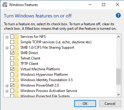 Windows Feature is on