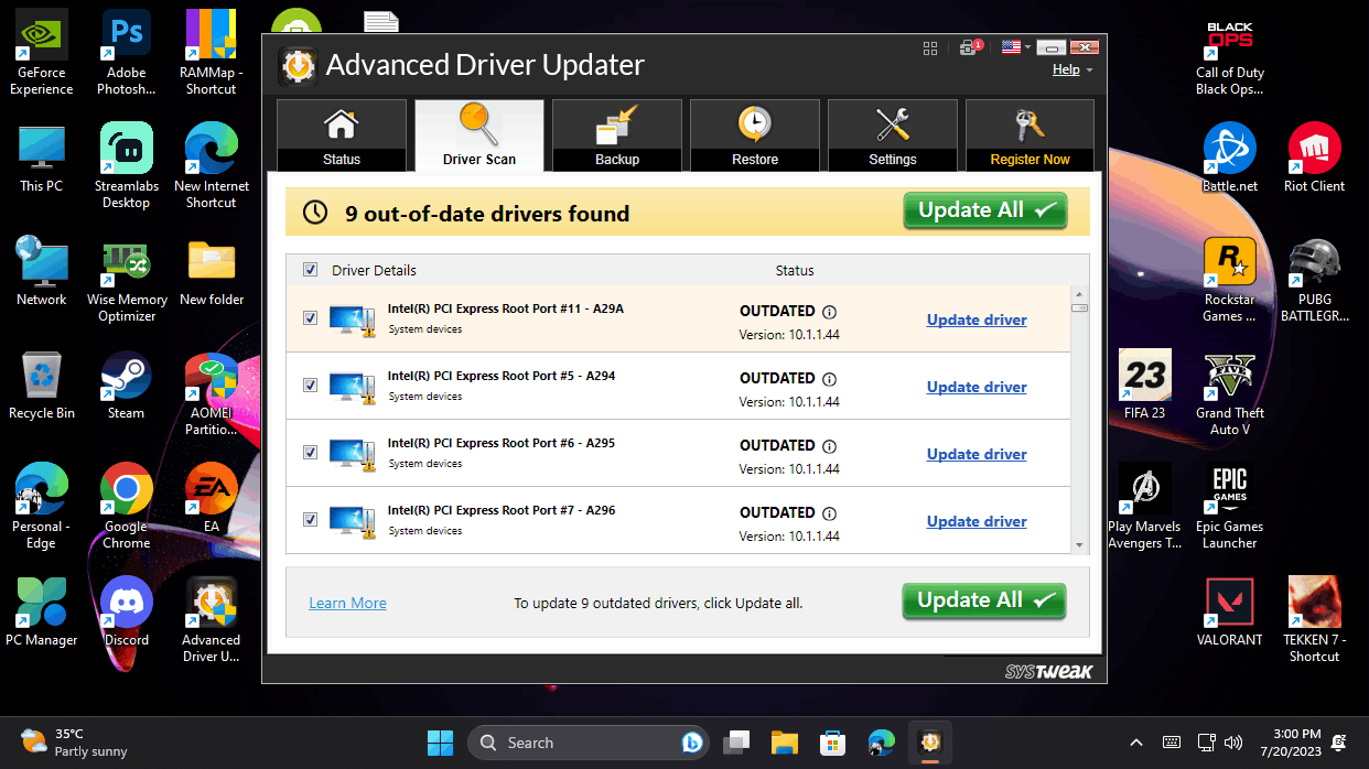 driver update intel pci port - Microsoft Q&A