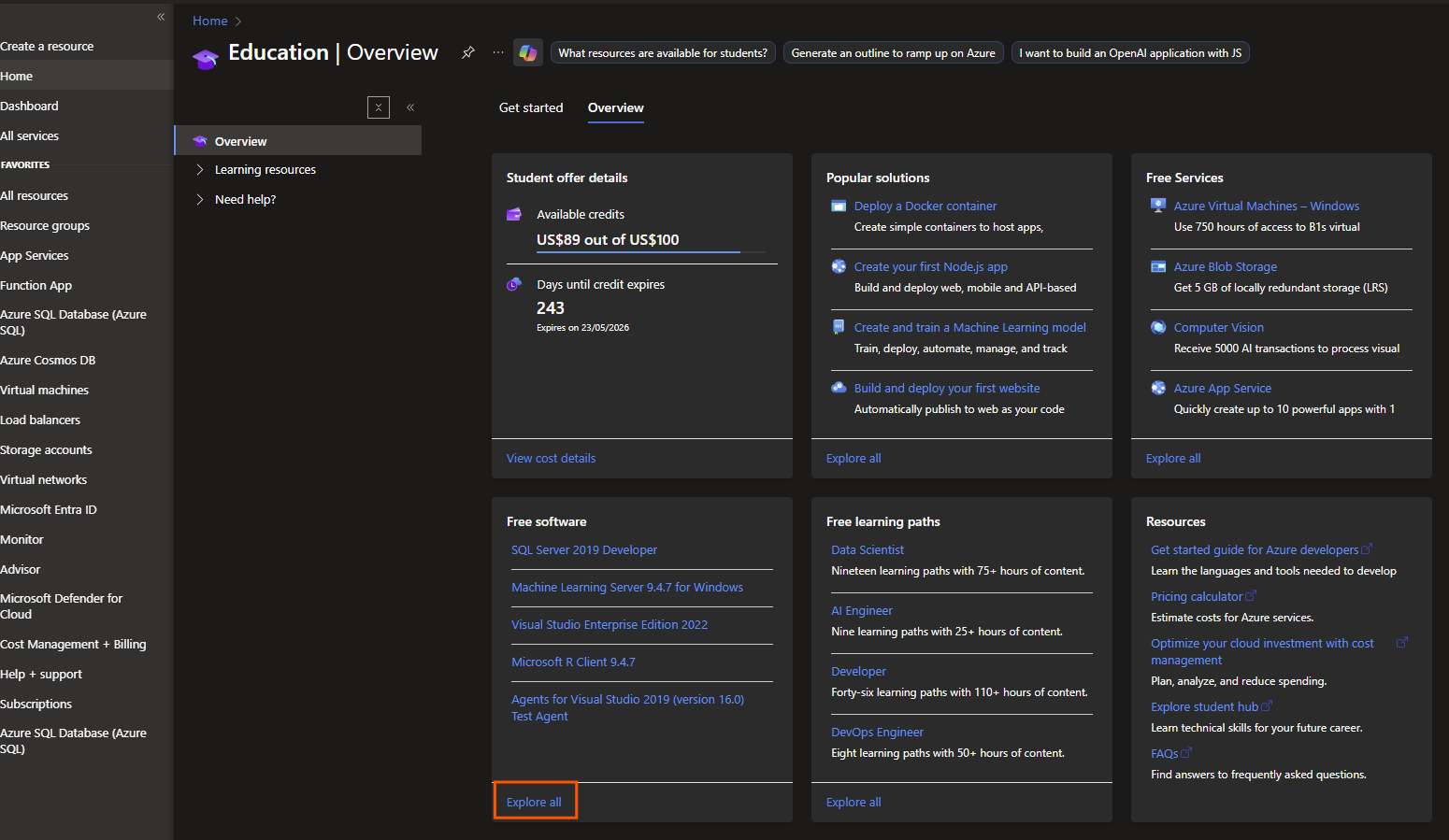 Unable to renew Azure for students - Microsoft Q&A
